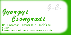 gyorgyi csongradi business card